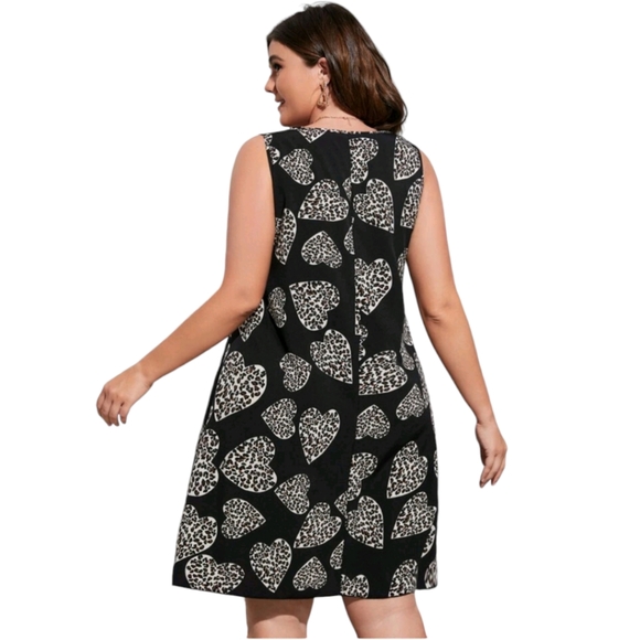 SHEIN LUNE Plus Heart ❤️ Leopard Print Dress 18W/3X - Picture 4 of 10